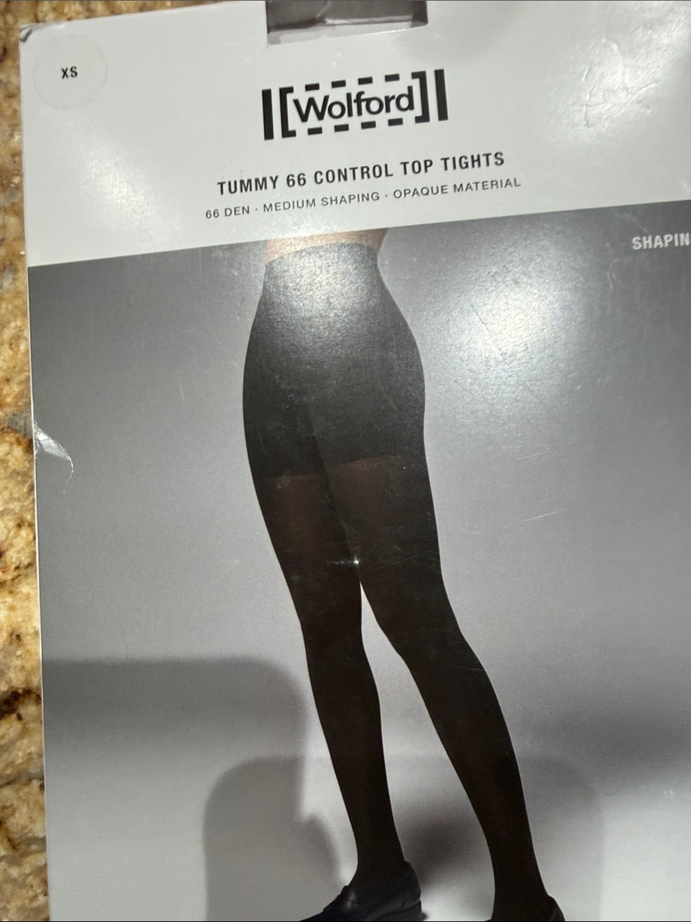 Wolford Black Opaque Control-Top Tights $90 xs